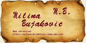 Milina Bujaković vizit kartica